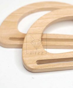 Doğal Ahşap Çanta Sapı - YARIM HALKA 16,5CM 7 dogal ahsap canta sapi yarim halka model 18cm ritzz diy canta aksesuarlari