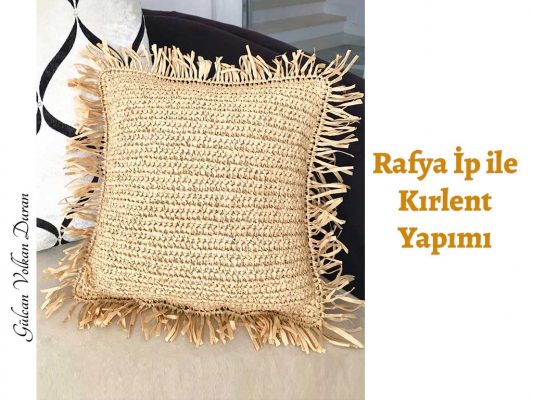 rafya ip ile kırlent yapımı