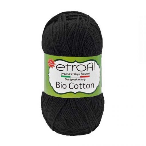 etrofil Bio Cotton 10106 Siyah pamuk orgu ipi ritzz diy