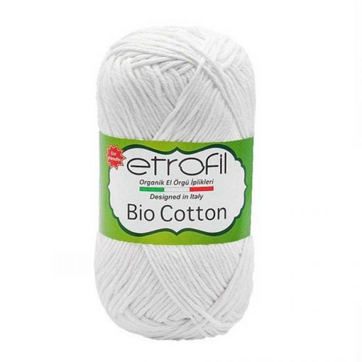 etrofil Bio Cotton 10401 Optik Beyaz pamuk orgu ipi ritzz diy