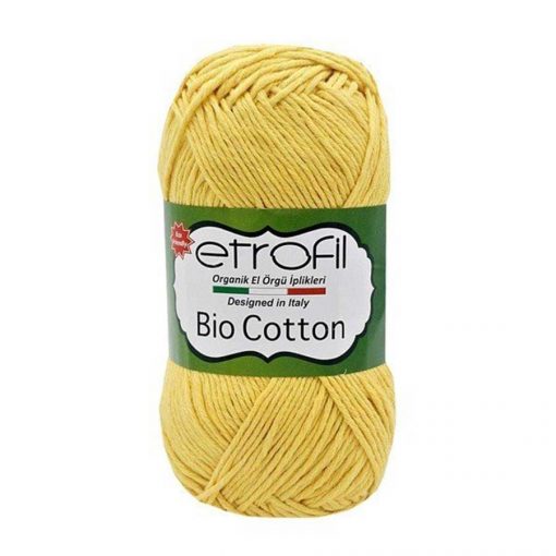 etrofil Bio Cotton 10406 Sari pamuk orgu ipi ritzz diy
