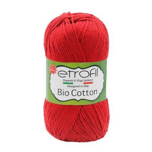 etrofil Bio Cotton 10501 Kirmizi pamuk orgu ipi ritzz diy