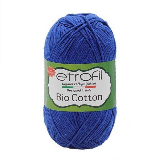 etrofil Bio Cotton 10502 Parlament Mavi pamuk orgu ipi ritzz diy