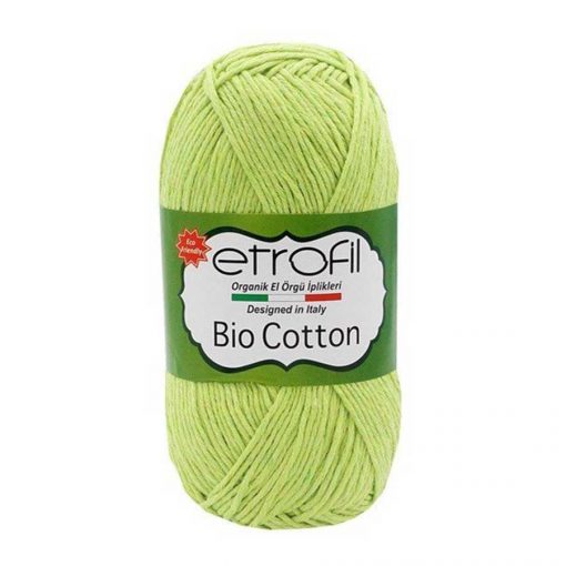 etrofil Bio Cotton 10601 Acik Yesil pamuk orgu ipi ritzz diy