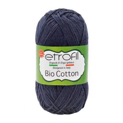 etrofil Bio Cotton 10206 Lacivert pamuk orgu ipi ritzz diy
