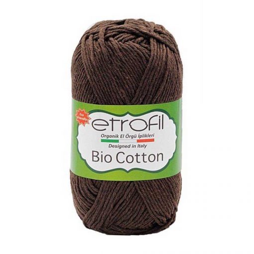 etrofil Bio Cotton 10304 Koyu Kahve pamuk orgu ipi ritzz diy