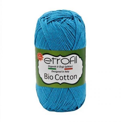 etrofil Bio Cotton 10606 Acik Turkuaz pamuk orgu ipi ritzz diy
