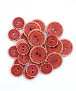 Alternative view of Ahşap Görünümlü Çizgi Motifli 2 Delikli Düğme / D310