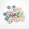 Bebek Düğmesi 2 Delikli / 15MM / KALP DESENLİ / B111 2 bebek dugmesi 2 delikli renkli kalp desenli sevimli dugmeler