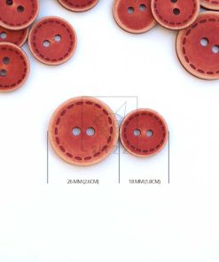 kahverengi ahsap gorunumlu kesik çizgili desenli 2 delikli kahverengi yuvarlak dugme 18mm 23mm 26mm 32mm diy gomlek hirka dugmesi ritzz