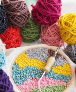 Alternative view of Yün Punch İpi Seti / 12 Renk / Kalın İğneler İçin