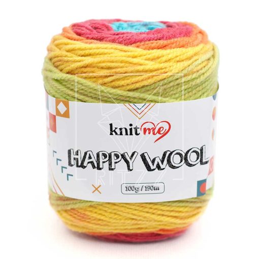 knitme happy wool degrade ebruli yun orgu ipi hw5 diy sari yesil kirmizi tonlari
