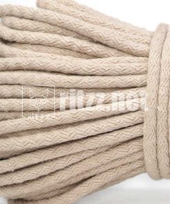Dolgulu Pamuk Kordon İp / Bej / 012 ( 500 Gr ) 7 dolgulu pamuk kordon ip sepet supla canta ipi ritzz 012 bej diy