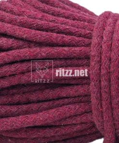 Dolgulu Pamuk Kordon İp / Bordo / 025 ( 500 Gr ) 7 dolgulu pamuk kordon ip sepet supla canta ipi ritzz 025 bordo diy