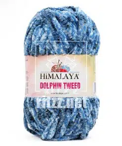 himalaya kadife ip dolphin tweed 92012 mavi siyah beyaz kircilli
