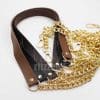 zincirli deri canta sapi 20mm gold 20mm
