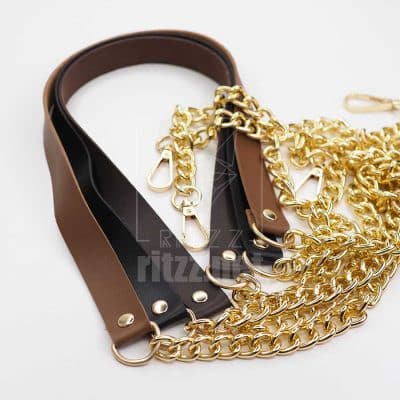 zincirli deri canta sapi 20mm gold 20mm