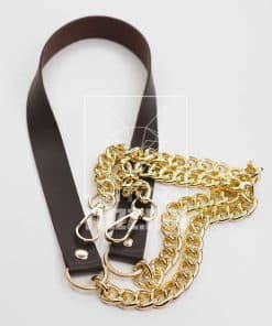 Premium Kalite Zincirli Çanta Sapı Deri Gold / 20MM 9 Premium Kalite Zincirli Çanta Sapı Deri Gold / 20MM - Görsel 3