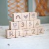 Ahşap Küp Harf Büyük Boy 4CM Boncuk