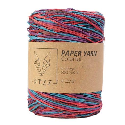Degrade kagit ip ebruli ritzz colorful paper yarn 400