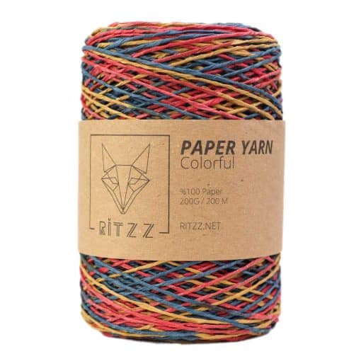 Degrade kagit ip ebruli ritzz colorful paper yarn 402