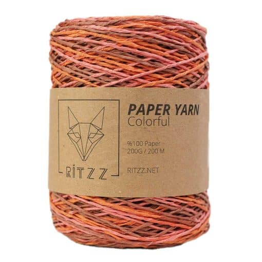 Degrade kagit ip ebruli ritzz colorful paper yarn 405