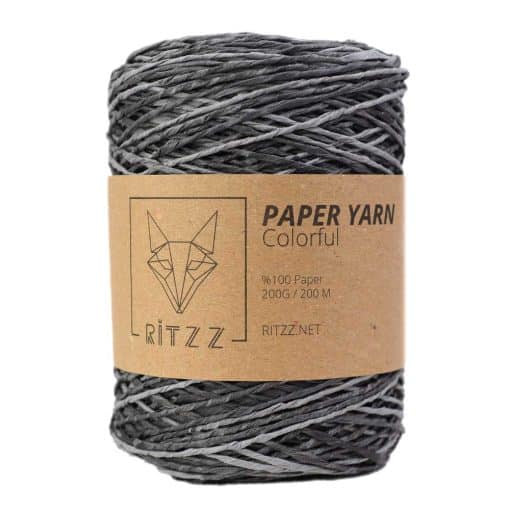 Degrade kagit ip ebruli ritzz colorful paper yarn 406