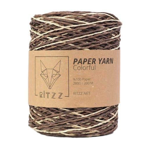 Degrade kagit ip ebruli ritzz colorful paper yarn 407
