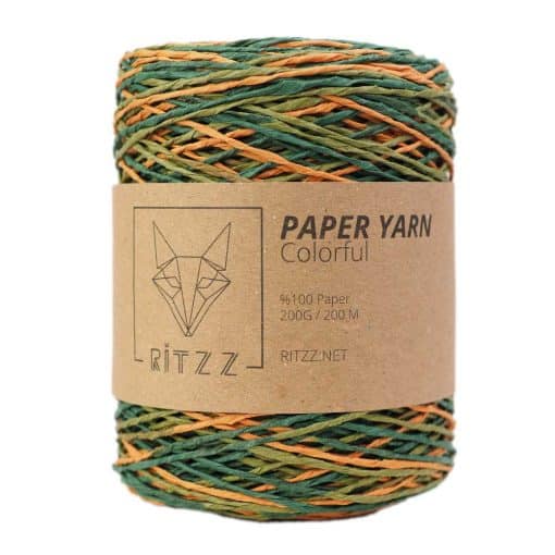 Degrade kagit ip ebruli ritzz colorful paper yarn 411