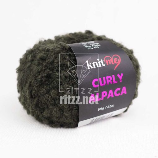 knit me alpaca curly kc06 haki