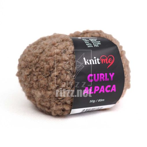 knit me alpaca curly kc10 kahverengi