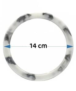 Yuvarlak Akrilik Çanta Sapı 14CM Siyah Beyaz Kırçıllı
