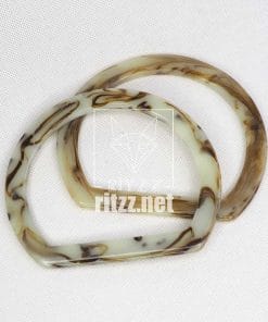 Oval D Model Akrilik Çanta Sapı 15CM Kemik Kahve