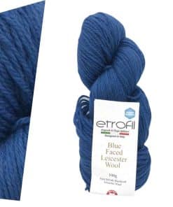 etrofil blue faced leicester wool 75179 midnight blue