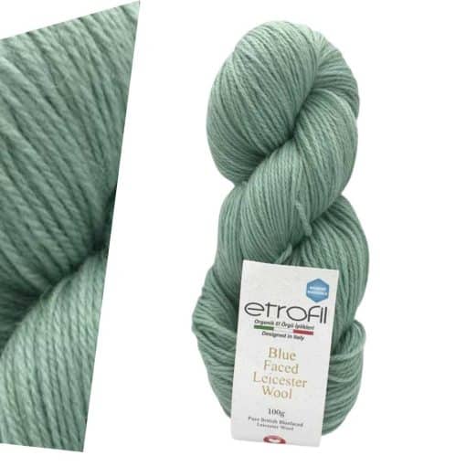 etrofil blue faced leicester wool 79080 frosty green