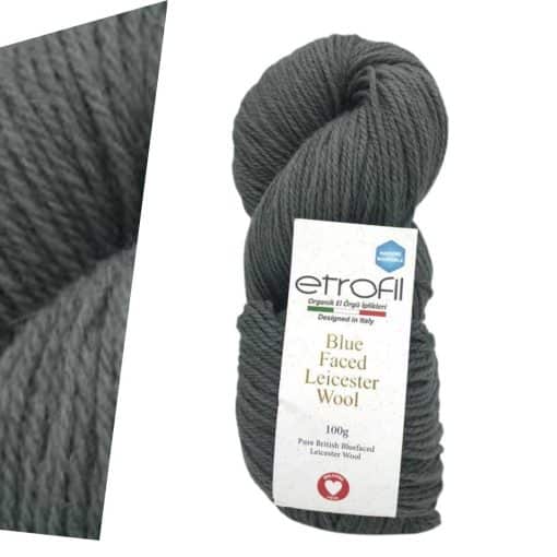 etrofil blue faced leicester wool 79081 steel