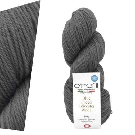 etrofil blue faced leicester wool 79082 heathered anthraci
