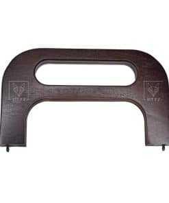 kare ahsap canta bursu 24cm kahverengi