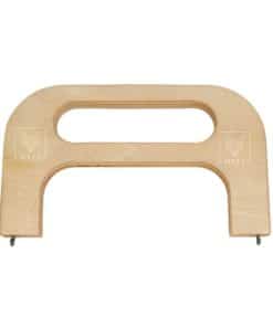 kare ahsap canta bursu 24cm naturel