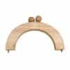 oval ahsap canta bursu 20cm naturel