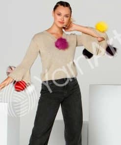 yarnart merino de lux 50 triko bluz kazak modeli