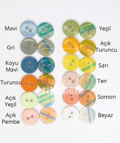 Alternative view of Renkli Gökkuşağı Düğme 15MM - DG123