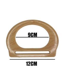 Alternative view of Akrilik Çanta Sapı 12CM Oval Düz Ahşap Görünümlü