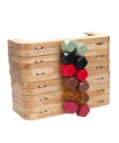 ahsap burs renkli boncuklu