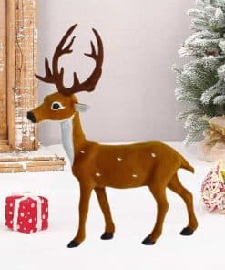 Alternative view of Dekoratif Flok Kadife Kaplama Geyik 30 CM