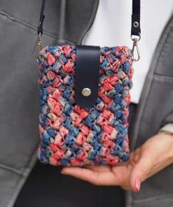 Alternative view of Ebruli Telefon Çantası - Mavi Kırmızı