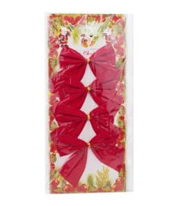 Alternative view of Yılbaşı Ağacı Süsü Kırmızı Fiyonk (4 Adet)