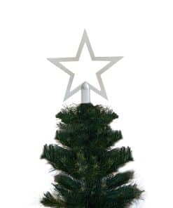 Yılbaşı Ağacı Tepeliği Yıldız Model Gümüş 18 CM