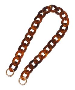 Akrilik Zincir Çanta Sapı 45 CM - Kızıl - Gold Halkalı (1 Adet)