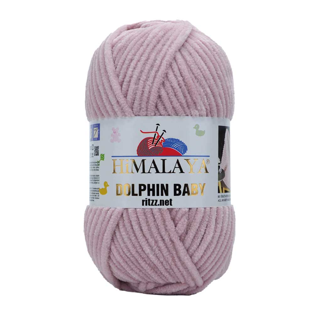 Himalaya Dolphin Gomitolo Di Lana 100% Poliestere, Colore Rosa Antico 80349, 120m, Taglia 6, Certificato Oeko-Tex Classe 1, Ideale Per Uncinetto E Maglia